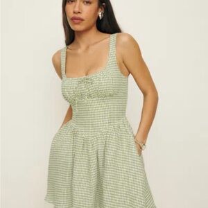 Reformation Daria Checked Mini NWT